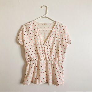 J Crew polka dot blouse